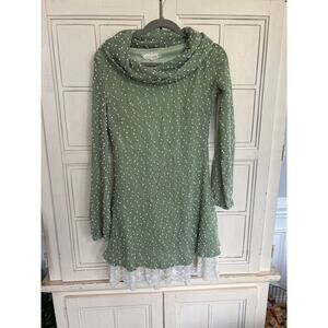 A’reve size medium crocheted sweater dress with lace